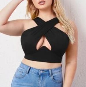 SHEIN Plus Crisscross Tank Top
